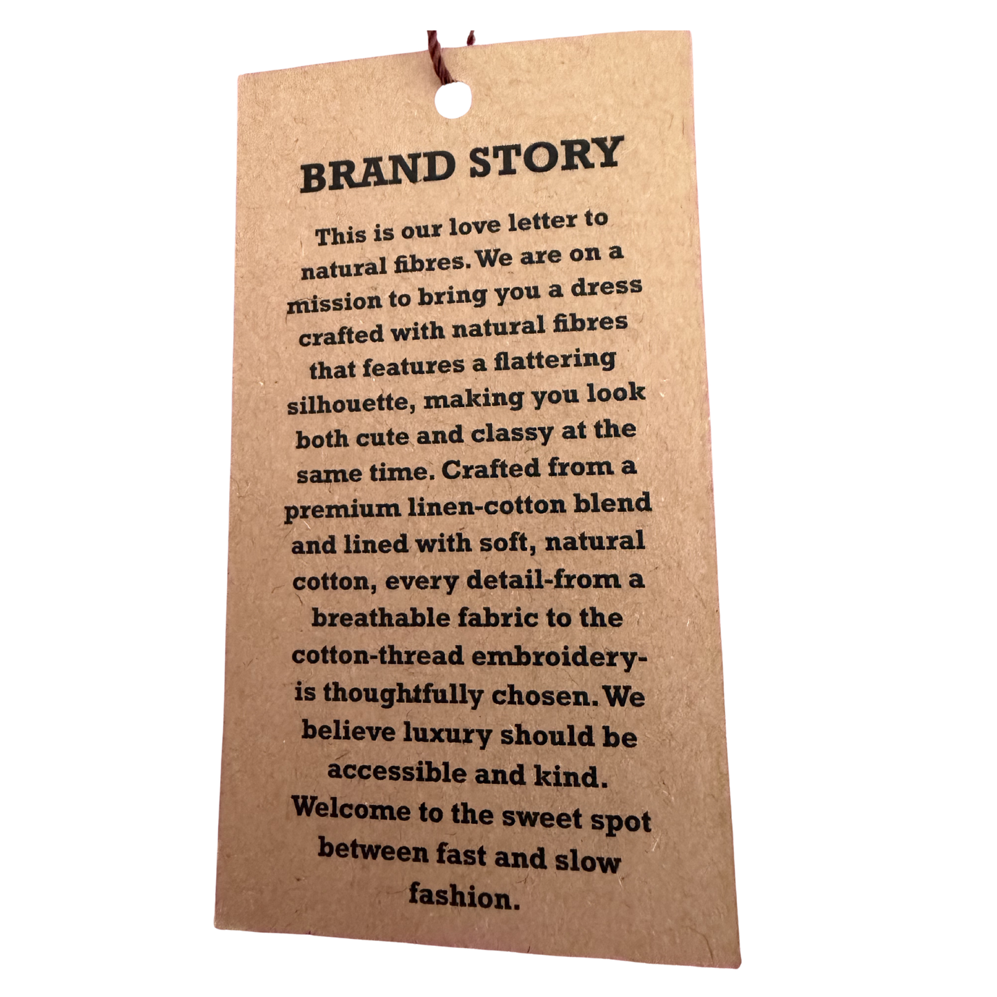 Minni Silhouette Brand Story Hand tag
